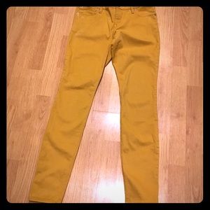 Express Jeans Mustard Yellow Jeggings